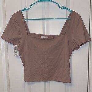 Aritzia Babaton Contour Cropped Squareneck Top